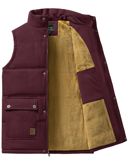 Men's Windproof Fleece Vest - Sleek, Warm, Multifunctional Pockets