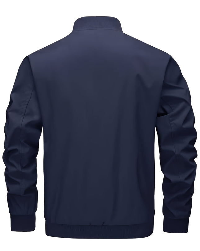 Men's Windproof Sports Jacket - Lightweight & Multi-Pocket Design