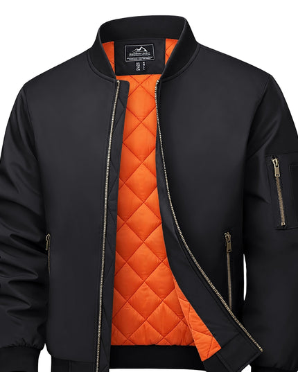 Men's Winter Baseball Jacket - Soft, Windproof, Multi-Pocket