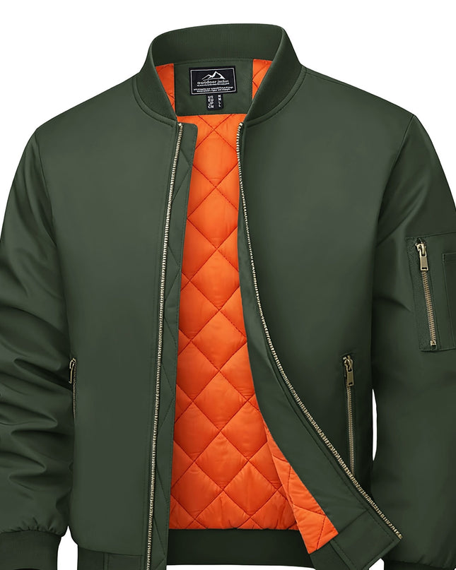 Men's Winter Baseball Jacket - Soft, Windproof, Multi-Pocket