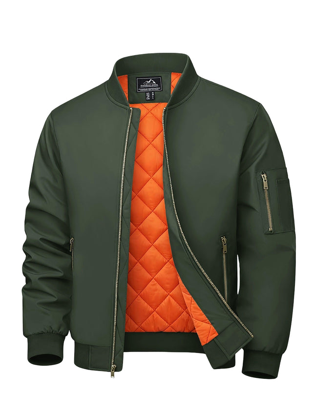 Men's Winter Baseball Jacket - Soft, Windproof, Multi-Pocket