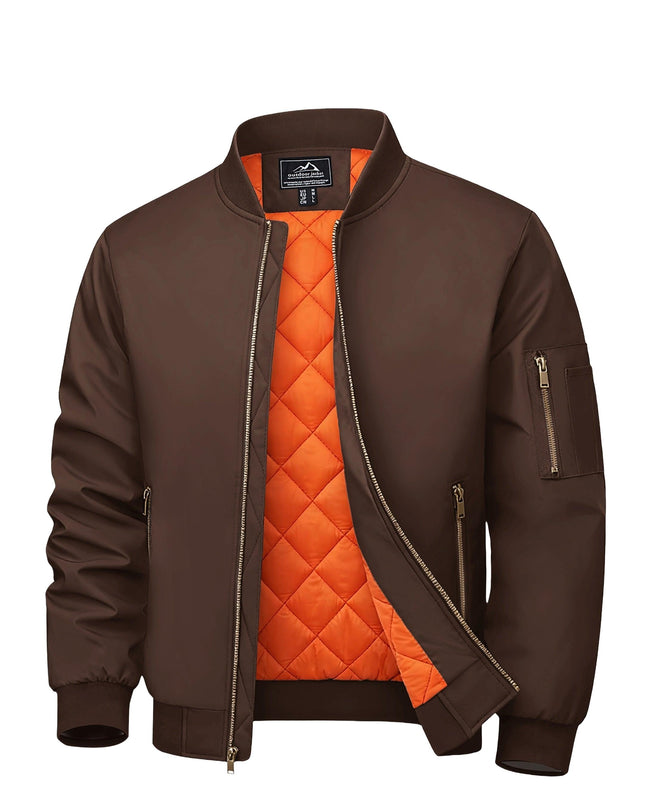 Men's Winter Baseball Jacket - Soft, Windproof, Multi-Pocket