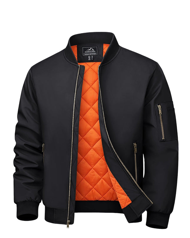 Men's Winter Baseball Jacket - Soft, Windproof, Multi-Pocket