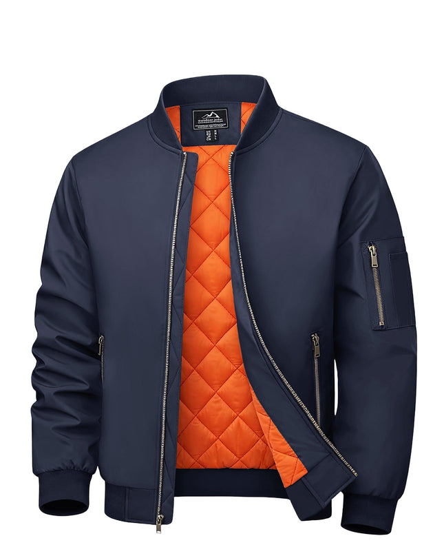Men's Winter Baseball Jacket - Soft, Windproof, Multi-Pocket