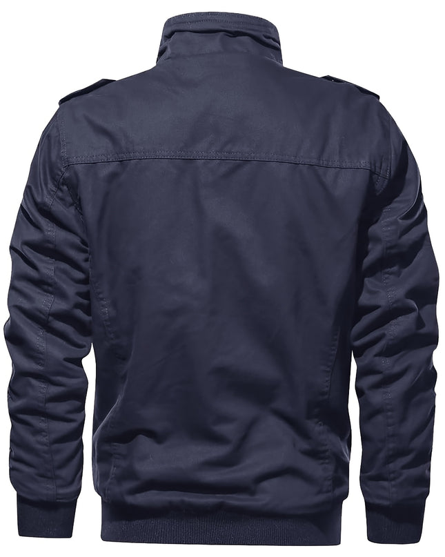 Men's Winter Casual Jacket - Windproof, Vintage Style, Multi-Pockets