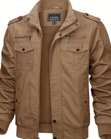 Men's Winter Casual Jacket - Windproof, Vintage Style, Multi-Pockets
