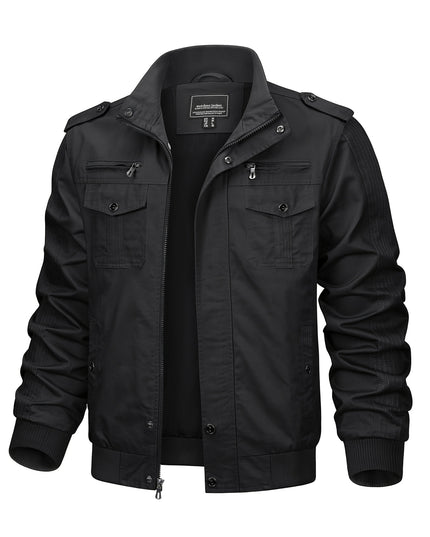Men's Winter Casual Jacket - Windproof, Vintage Style, Multi-Pockets