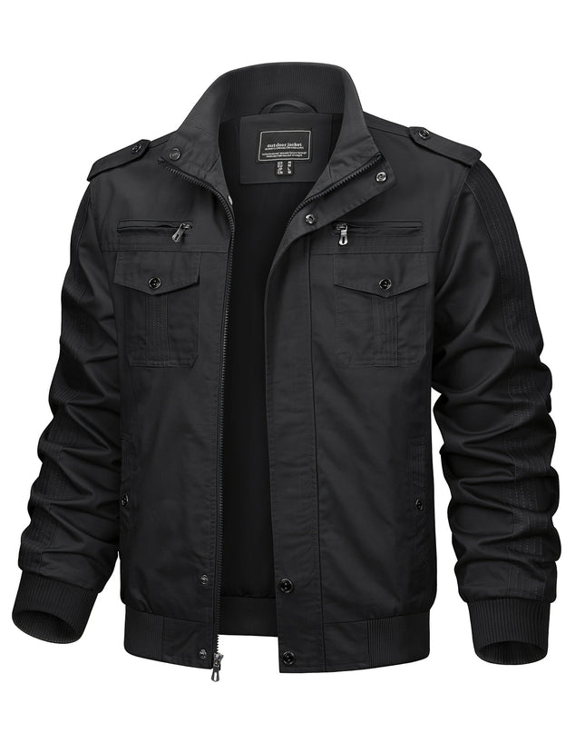 Men's Winter Casual Jacket - Windproof, Vintage Style, Multi-Pockets