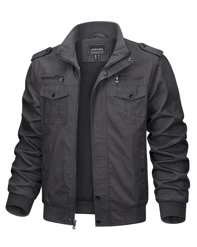 Men's Winter Casual Jacket - Windproof, Vintage Style, Multi-Pockets