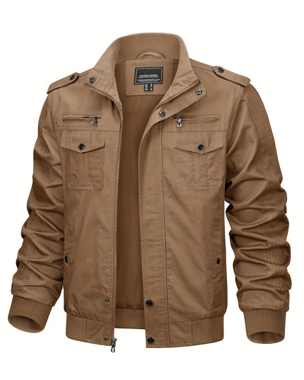 Men's Winter Casual Jacket - Windproof, Vintage Style, Multi-Pockets