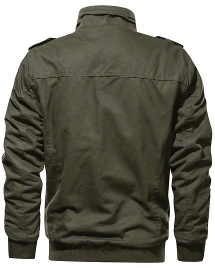 Men's Winter Casual Jacket - Windproof, Vintage Style, Multi-Pockets