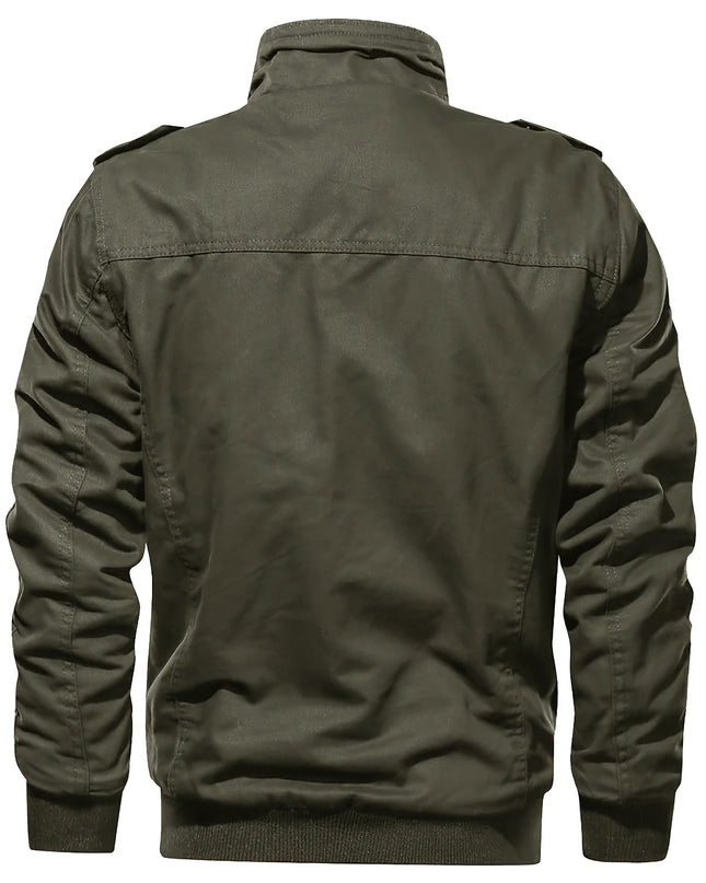Men's Winter Casual Jacket - Windproof, Vintage Style, Multi-Pockets