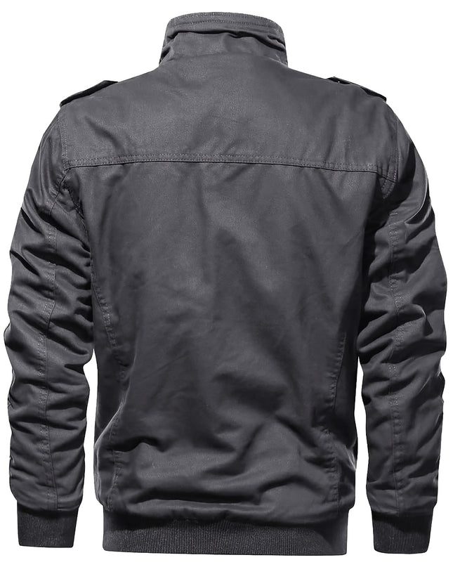 Men's Winter Casual Jacket - Windproof, Vintage Style, Multi-Pockets