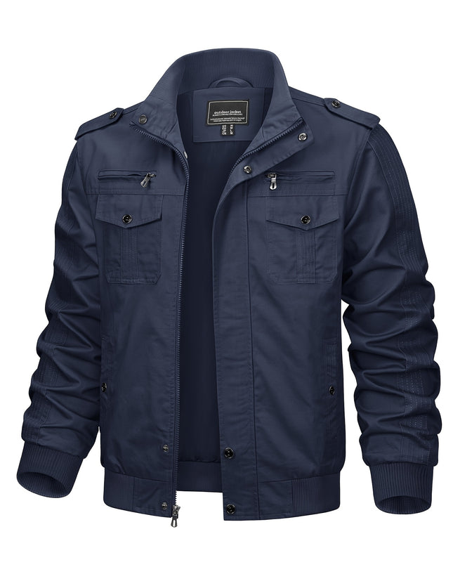 Men's Winter Casual Jacket - Windproof, Vintage Style, Multi-Pockets