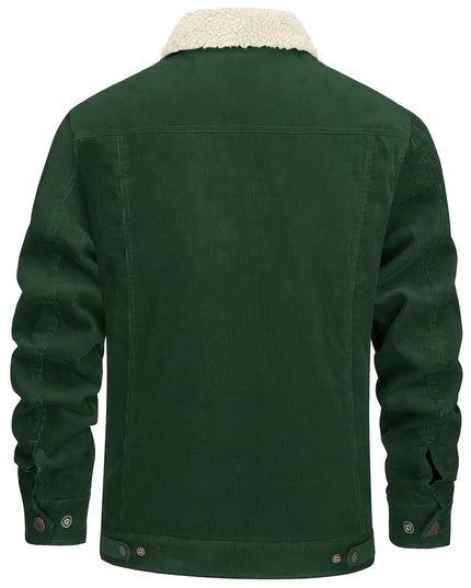 Men's Winter Corduroy Jacket - Thick, Warm, Multi-Pocket Design