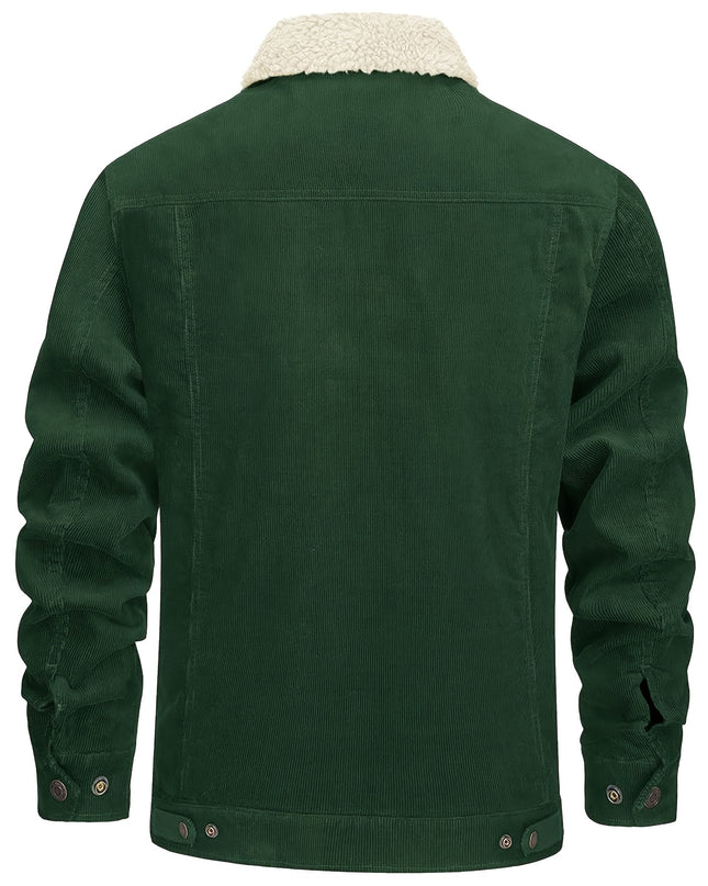 Men's Winter Corduroy Jacket - Thick, Warm, Multi-Pocket Design