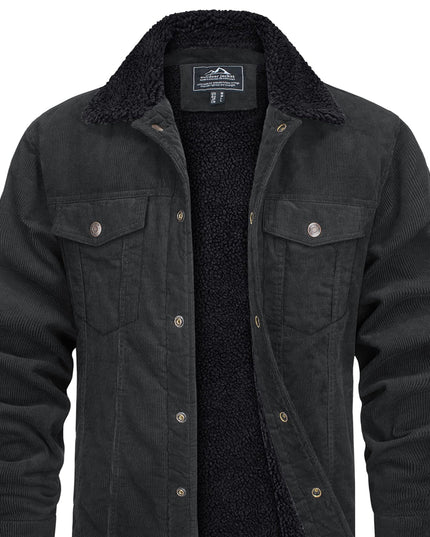 Men's Winter Corduroy Jacket - Thick, Warm, Multi-Pocket Design