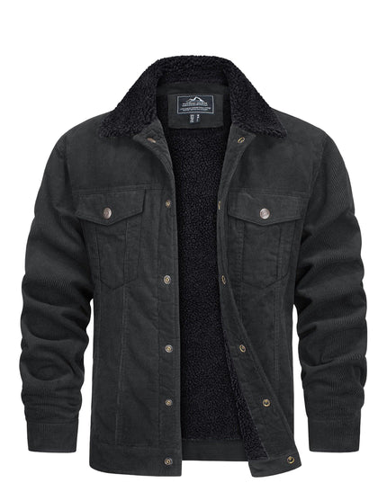 Men's Winter Corduroy Jacket - Thick, Warm, Multi-Pocket Design