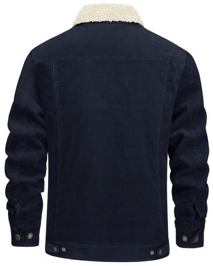 Men's Winter Corduroy Jacket - Thick, Warm, Multi-Pocket Design