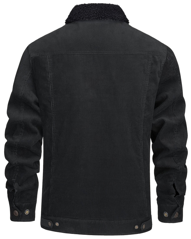 Men's Winter Corduroy Jacket - Thick, Warm, Multi-Pocket Design