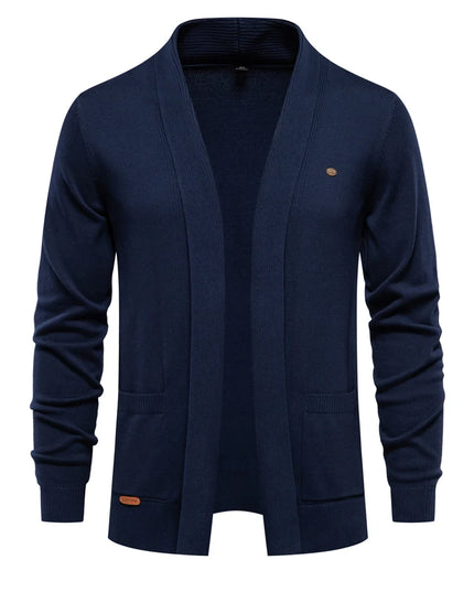Men's Winter Cotton Cardigan - Fashionable Turn Down Collar