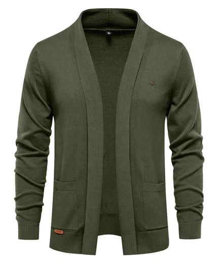 Men's Winter Cotton Cardigan - Fashionable Turn Down Collar
