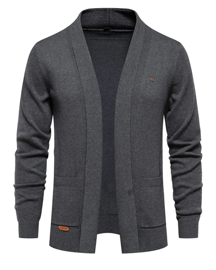 Men's Winter Cotton Cardigan - Fashionable Turn Down Collar