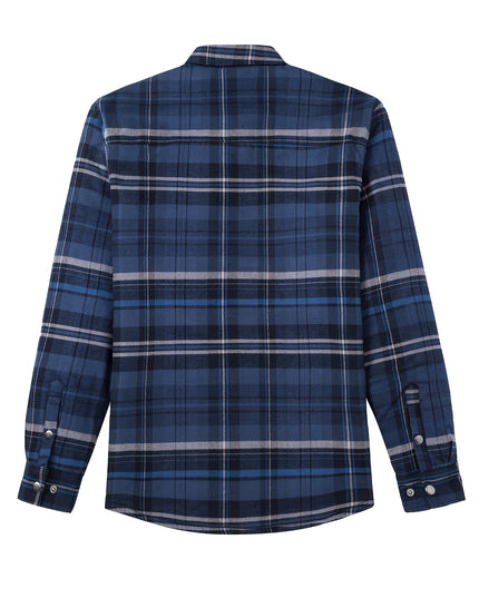 Men's Winter Flannel Jacket - Quilted, Windproof, 5 Pockets