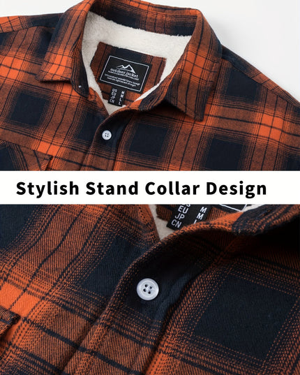 Men's Winter Flannel Thermal Jacket - Heavy-Duty, Multi-Pocket Design