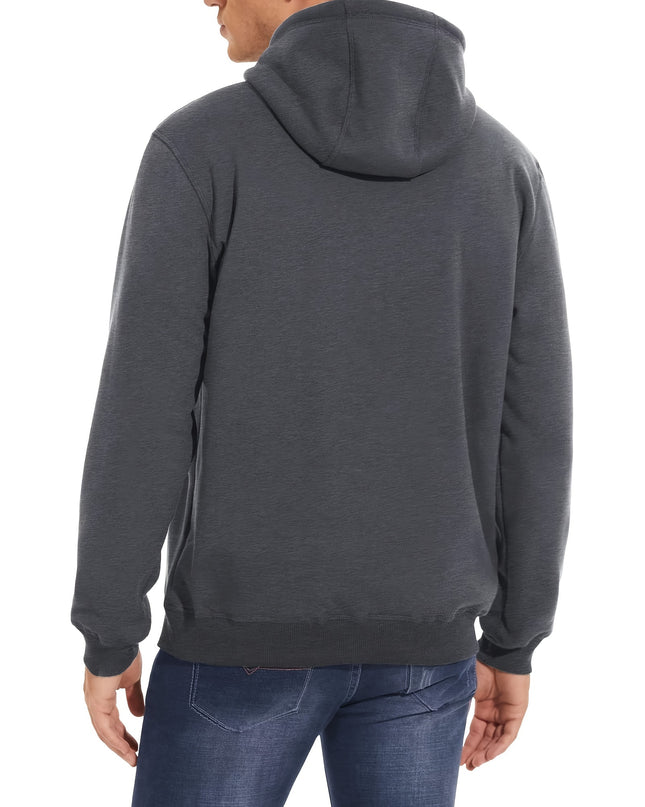 Men's Winter Hoodie - Soft Cotton Spandex, Thick Pullover