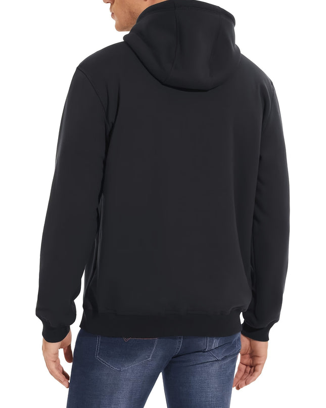 Men's Winter Hoodie - Soft Cotton Spandex, Thick Pullover