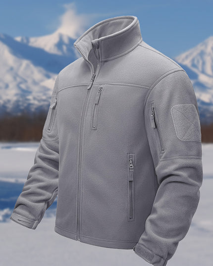 Men's Winter Jacket - Multi-Pocket, Warm Stand Collar Coat