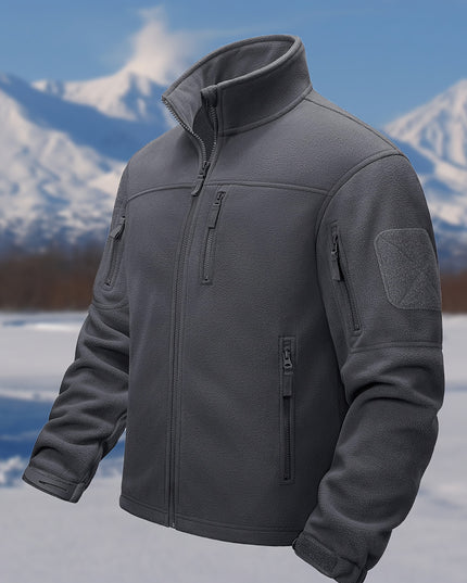 Men's Winter Jacket - Multi-Pocket, Warm Stand Collar Coat