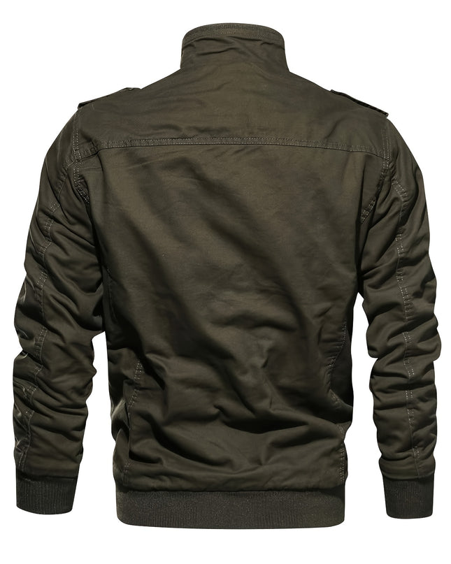 Men's Winter Jacket - Thick, Windproof, Fleece-Lined Design