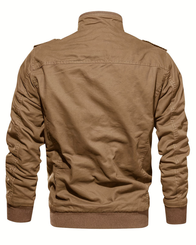 Men's Winter Jacket - Thick, Windproof, Fleece-Lined Design