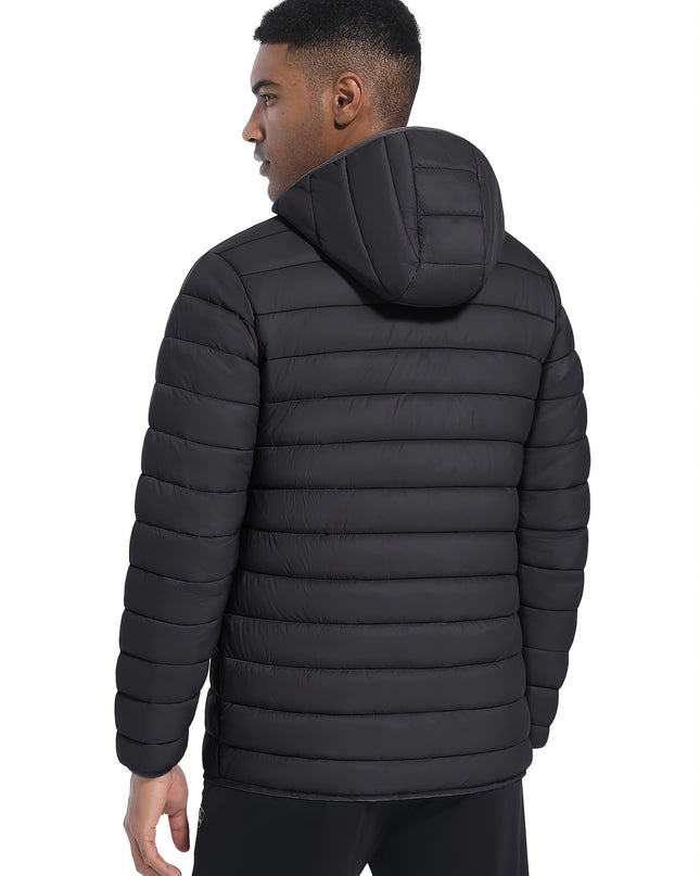 Men's Winter-Ready Jacket - Full-Zip, Windproof, Lightweight