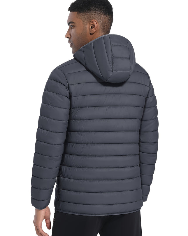 Men's Winter-Ready Jacket - Full-Zip, Windproof, Lightweight