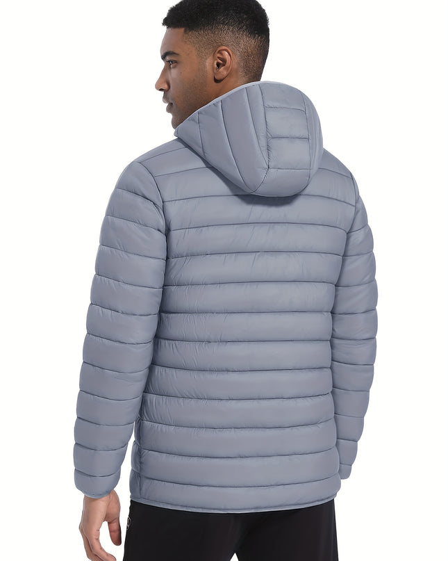 Men's Winter-Ready Jacket - Full-Zip, Windproof, Lightweight