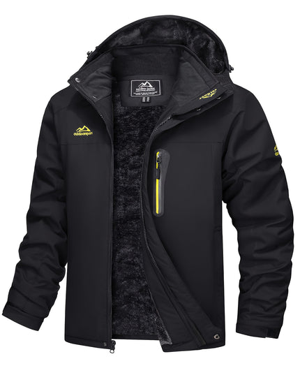 Men's Winter Ski Jacket - Warm Waterproof with Zippered Pockets