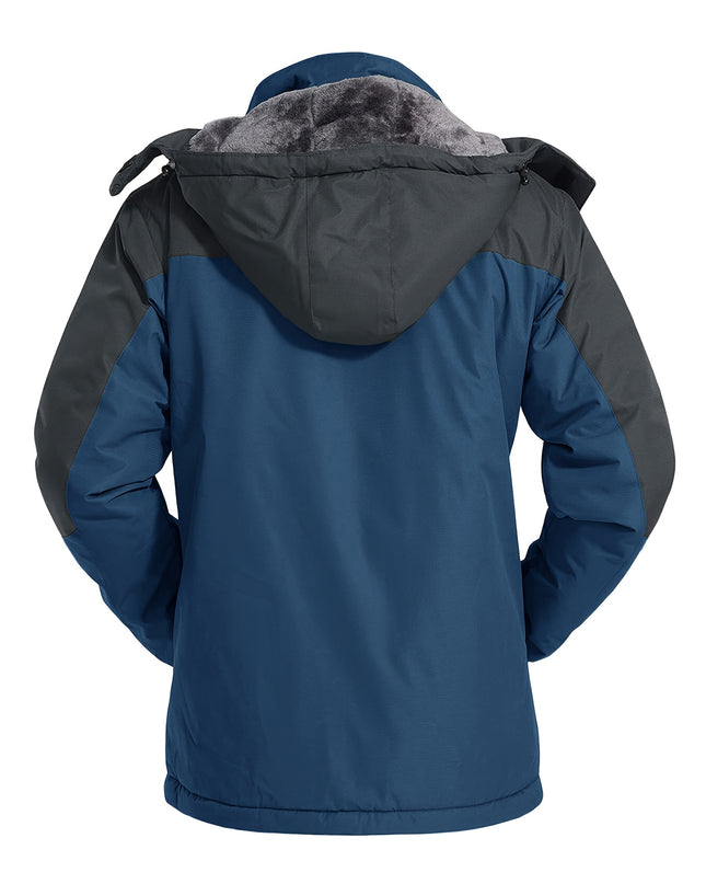 Men's Winter Snow Jacket - Windproof, Water-Resistant, Fleece Lined