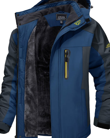 Men's Winter Sports Jacket - Windproof, Fleece-Lined & Hooded