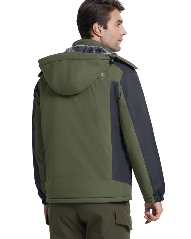 Men's Winter Sports Jacket - Windproof, Fleece-Lined & Hooded