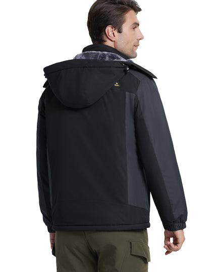 Men's Winter Sports Jacket - Windproof, Fleece-Lined & Hooded