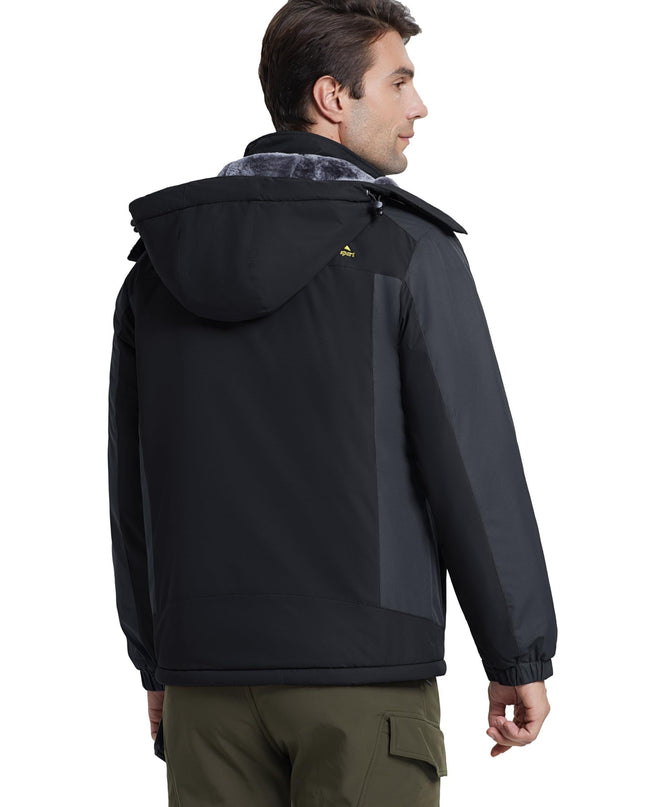 Men's Winter Sports Jacket - Windproof, Fleece-Lined & Hooded