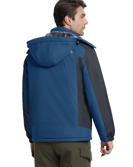 Men's Winter Sports Jacket - Windproof, Fleece-Lined & Hooded