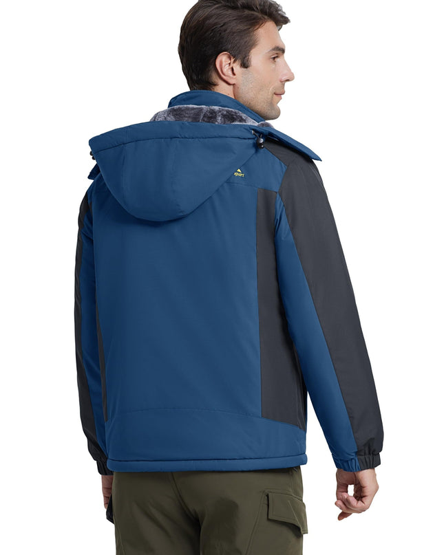 Men's Winter Sports Jacket - Windproof, Fleece-Lined & Hooded