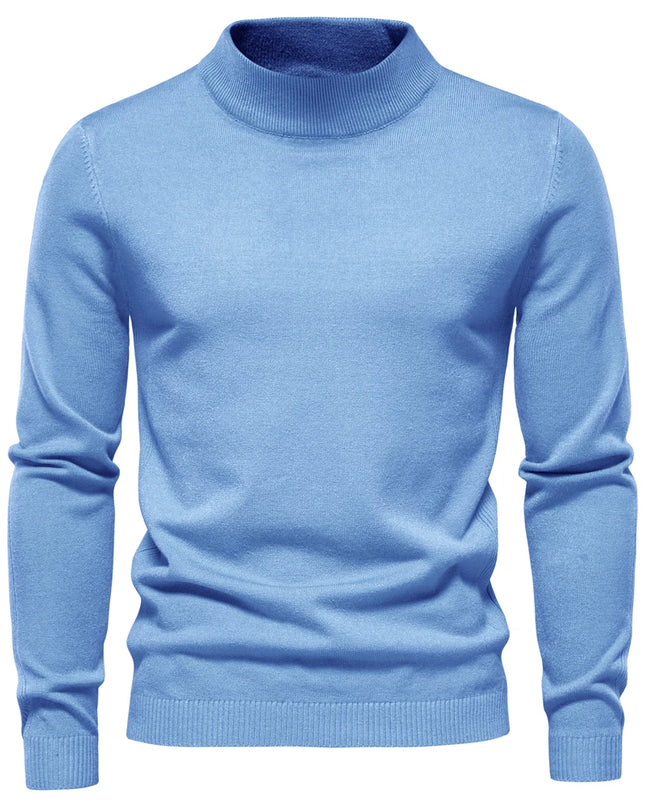Men's Winter Turtleneck Sweater - Casual Slim Fit Pullover