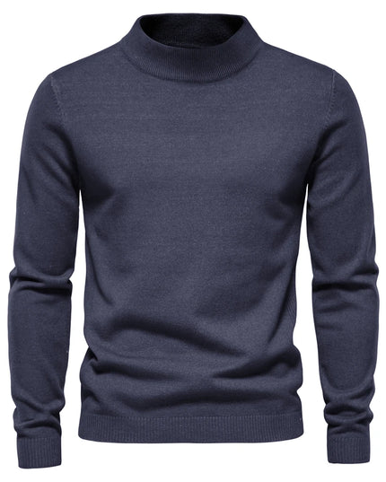 Men's Winter Turtleneck Sweater - Casual Slim Fit Pullover