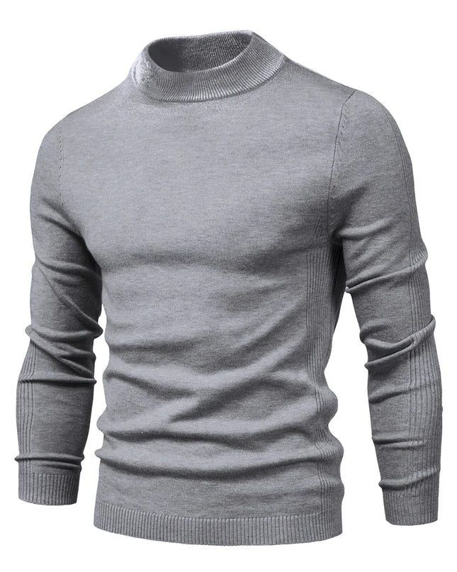 Men's Winter Turtleneck Sweater - Casual Slim Fit Pullover