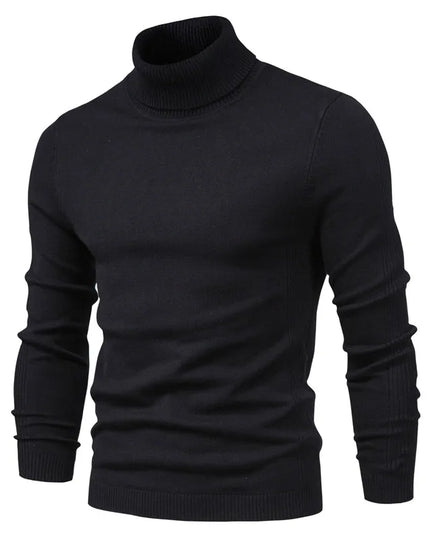 Men's Winter Turtleneck Sweater - Casual Slim Fit Pullover